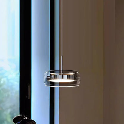 Suspension Arvéon | LED Dimmable 3000K–6000K + Télécommande | Verre Cylindrique Premium