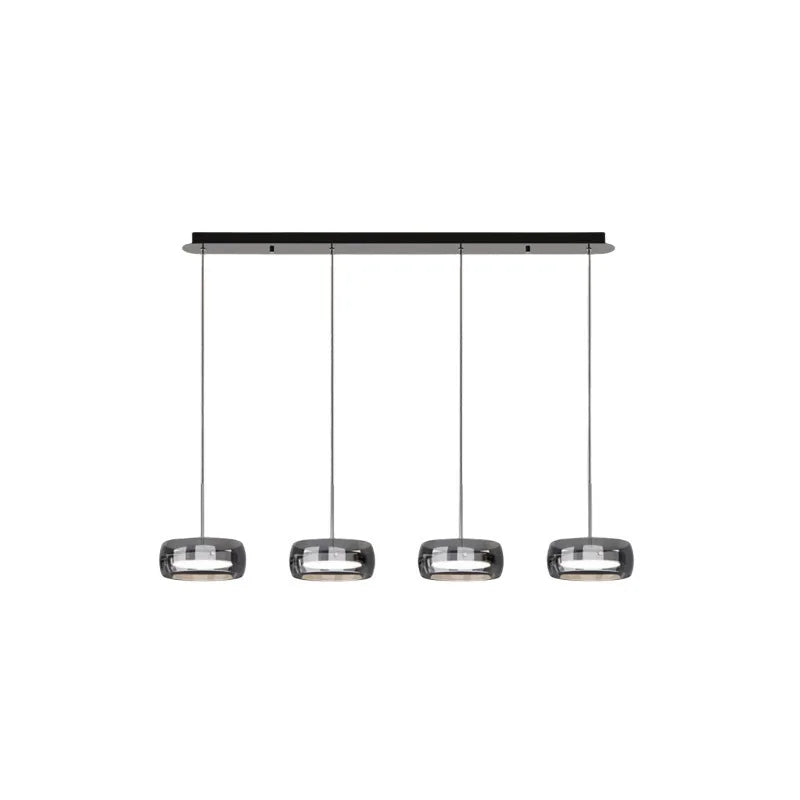 Suspension Arvéon | LED Dimmable 3000K–6000K + Télécommande | Verre Cylindrique Premium