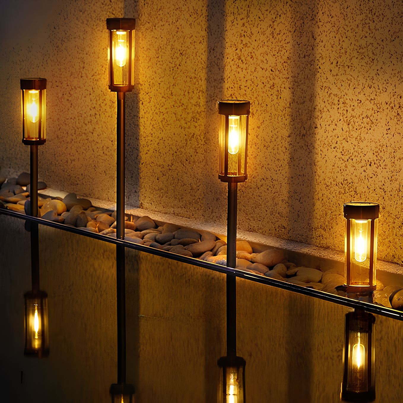 SolarisFlare Gartenfackel | LED Solar Außenlampe mit automatischer Beleuchtung