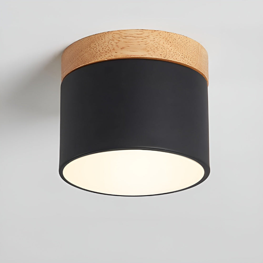 Plafonnier Elyraze | LED Intégrée | Fer, Bois Massif & PVC Scandinave