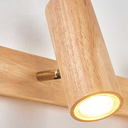 Spot Nordique Tavrynn | LED Intégrée Orientable 7W/21W/28W | Bois & Laiton Mural/Plafond