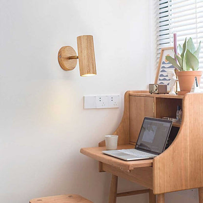 Spot Nordique Tavrynn | LED Intégrée Orientable 7W/21W/28W | Bois & Laiton Mural/Plafond