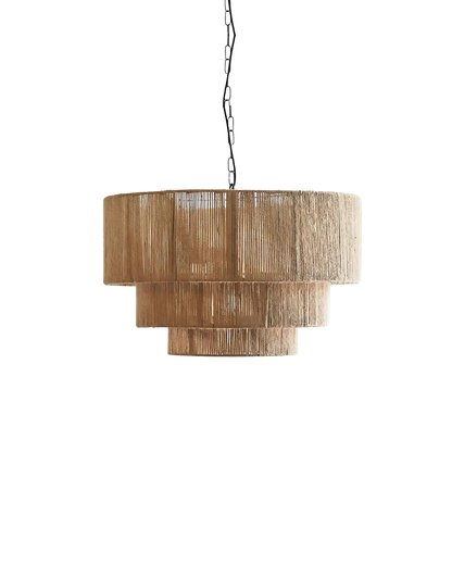 Suspension Hanéora | Douille E27 Chanvre Tressé Main | Bohème Réglable