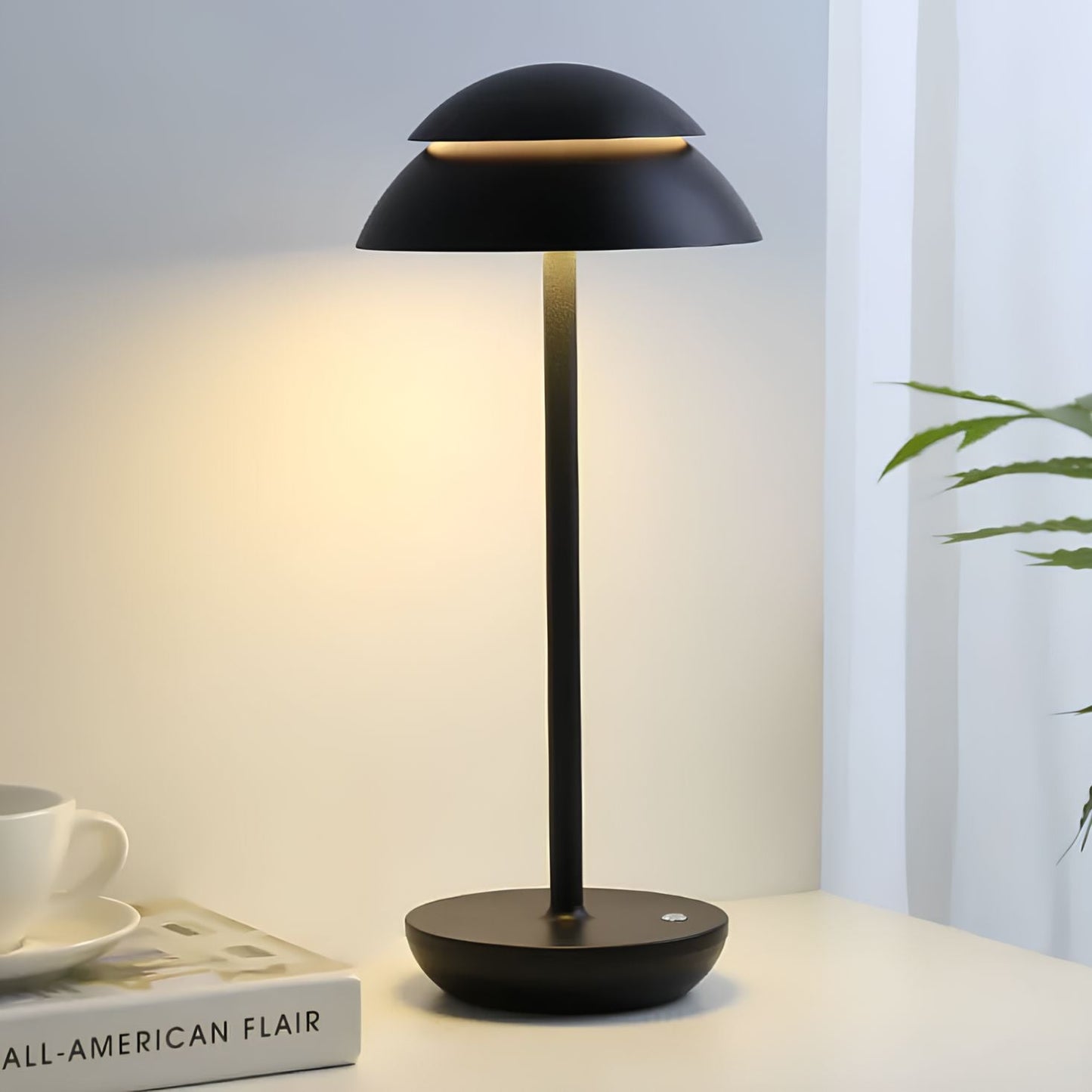 Auralume Tischlampe | Wiederaufladbare Skandi LED Lampe dimmbar mit Touch