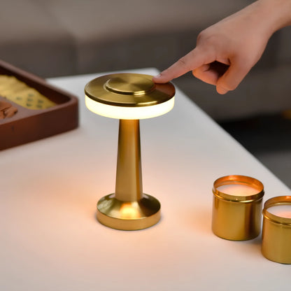 Veloura Barleuchte | Kabellose Retro Tischlampe dimmbar mit LED