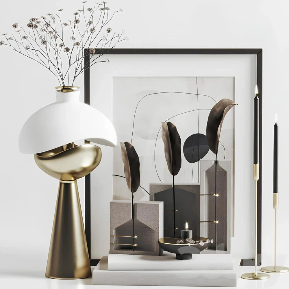 Solune Skulpturlampe | Dimmbares LED Tischlicht mit Touch & Akku