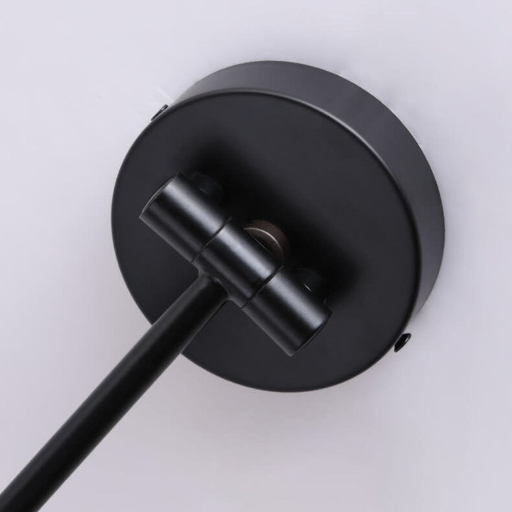 Applique Murale Korysse | Douille E27 Bras Pivotant | Fer Aspect Bois Nordique