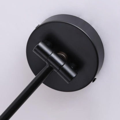 Applique Murale Korysse | Douille E27 Bras Pivotant | Fer Aspect Bois Nordique