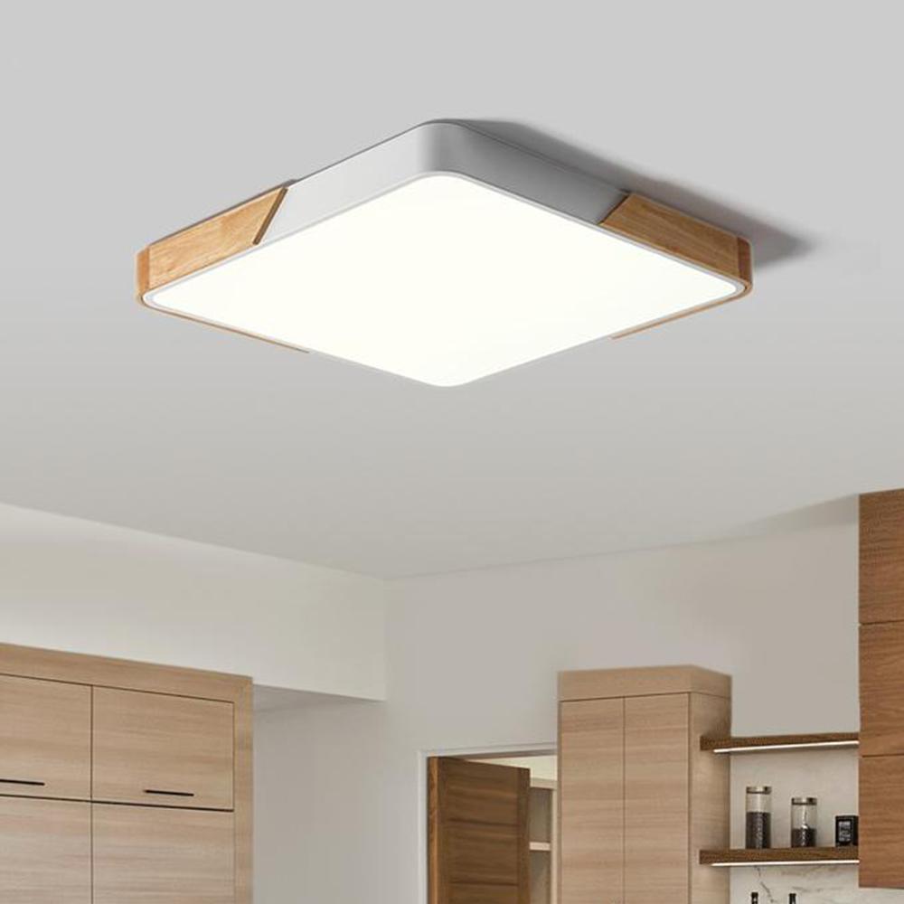 Plafonnier Terynox | LED Dimmable 15–100% 3000K–6000K | Bois-Métal Ultra Plat