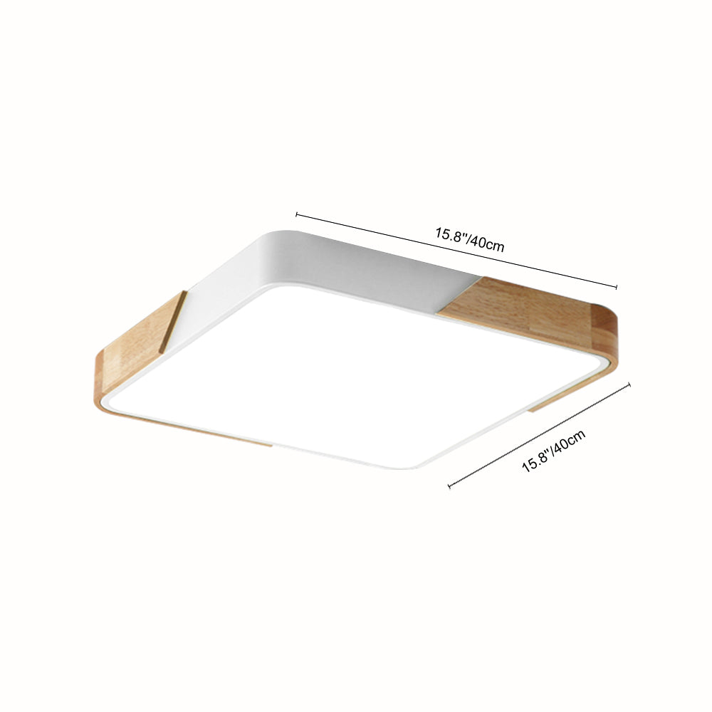 Plafonnier Terynox | LED Dimmable 15–100% 3000K–6000K | Bois-Métal Ultra Plat