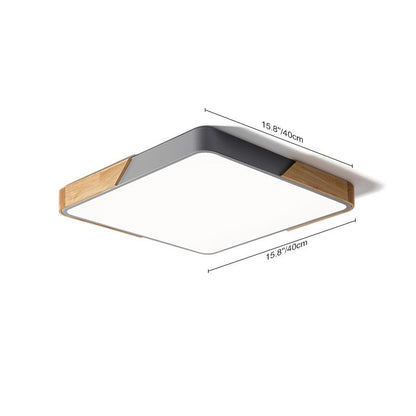 Plafonnier Terynox | LED Dimmable 15–100% 3000K–6000K | Bois-Métal Ultra Plat