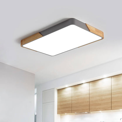 Plafonnier Terynox | LED Dimmable 15–100% 3000K–6000K | Bois-Métal Ultra Plat