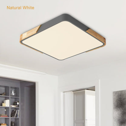 Plafonnier Terynox | LED Dimmable 15–100% 3000K–6000K | Bois-Métal Ultra Plat