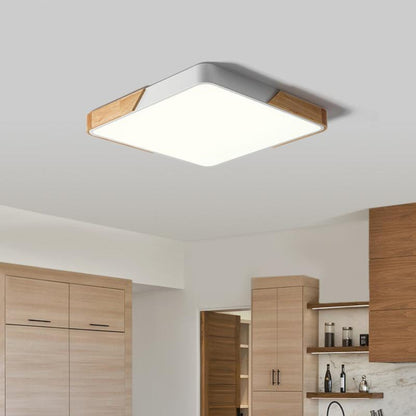 Plafonnier Terynox | LED Dimmable 15–100% 3000K–6000K | Bois-Métal Ultra Plat