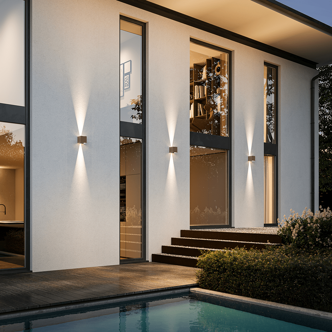 Applique Murale Kyroven | LED 6W 2700K Dimmable | IP54 Filaire / Batterie à Volets 4 Directions