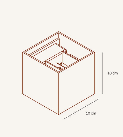 Applique Murale Kyroven | LED 6W 2700K Dimmable | IP54 Filaire / Batterie à Volets 4 Directions