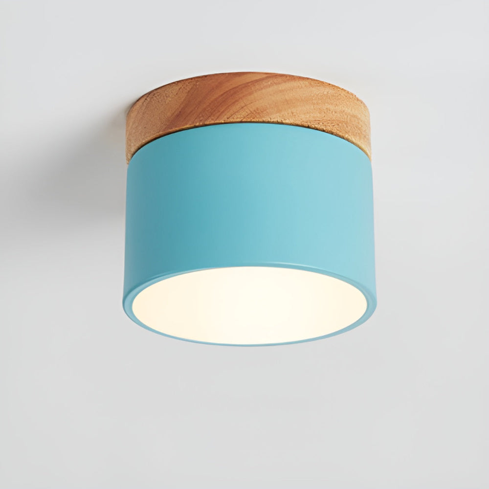 Plafonnier Elyraze | LED Intégrée | Fer, Bois Massif & PVC Scandinave