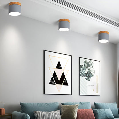 Plafonnier Elyraze | LED Intégrée | Fer, Bois Massif & PVC Scandinave