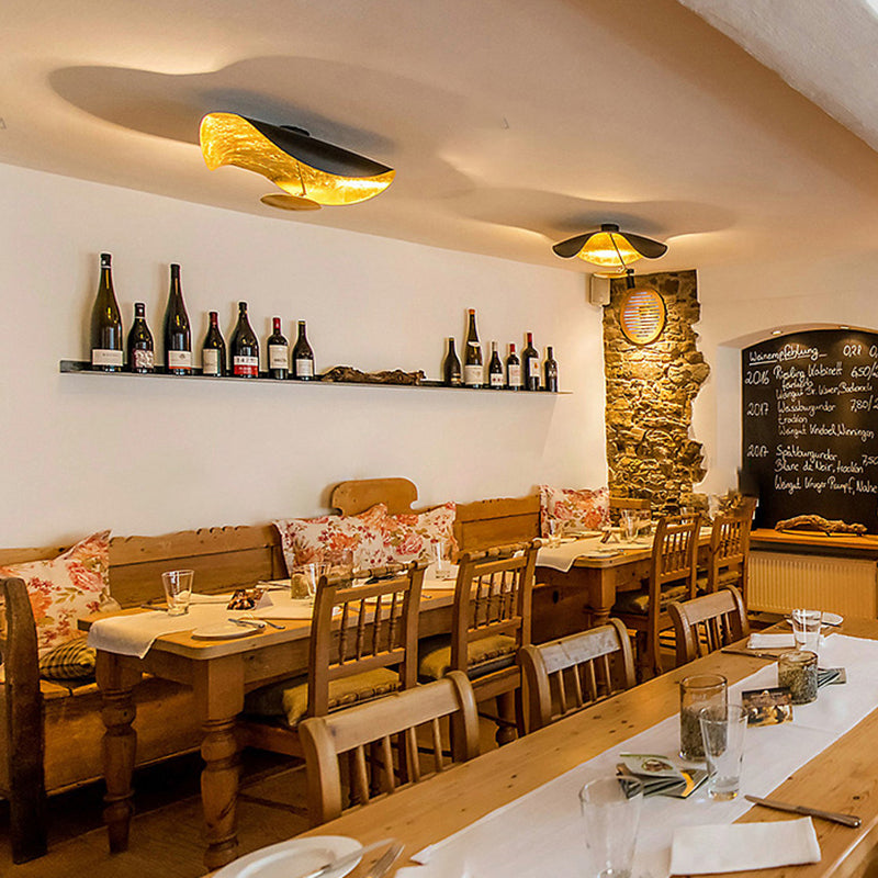 Plafonnier Velthorin | LED SMD IP20 110–240V | Métal Torsadé Bicolore Noir/Blanc + Or