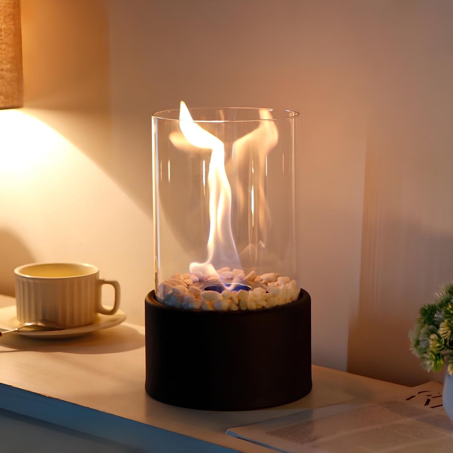 Flammory Öllampe | Rustikale Deko Lampe für Wohnzimmer