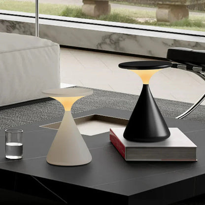AeronGlow Tischleuchte | Kabellose LED Lampe dimmbar im Sanduhr Design