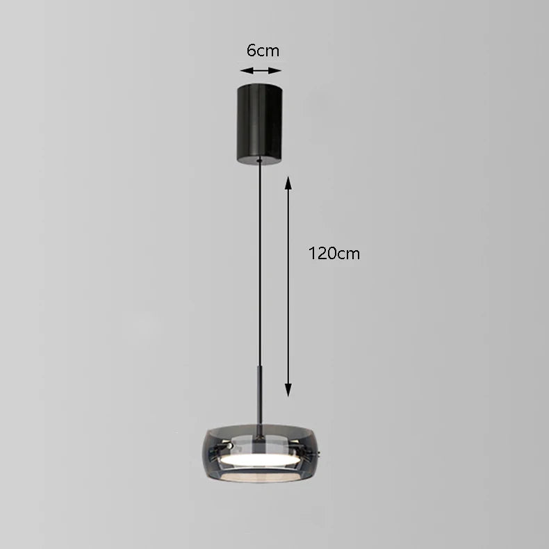Suspension Arvéon | LED Dimmable 3000K–6000K + Télécommande | Verre Cylindrique Premium