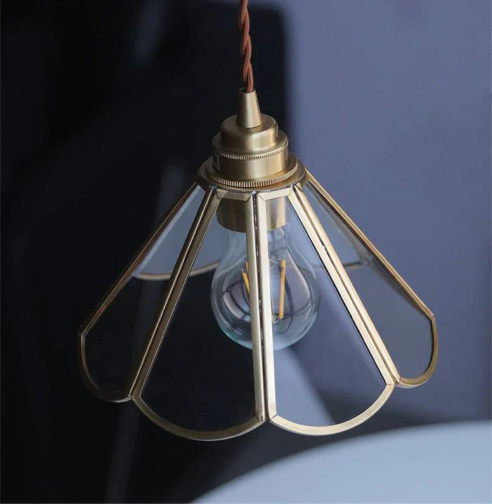 Suspension Aurmelle | LED 9W 3000K | Cuivre & Verre Esprit Nordique Vintage