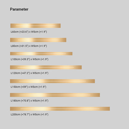 Applique Murale Lorynex | LED SMD Linéaire Dimmable | Métal & Acrylique Noir/Or IP20