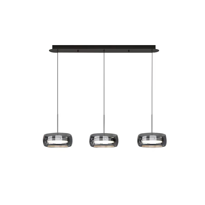 Suspension Arvéon | LED Dimmable 3000K–6000K + Télécommande | Verre Cylindrique Premium