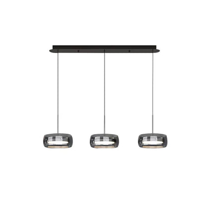 Suspension Arvéon | LED Dimmable 3000K–6000K + Télécommande | Verre Cylindrique Premium