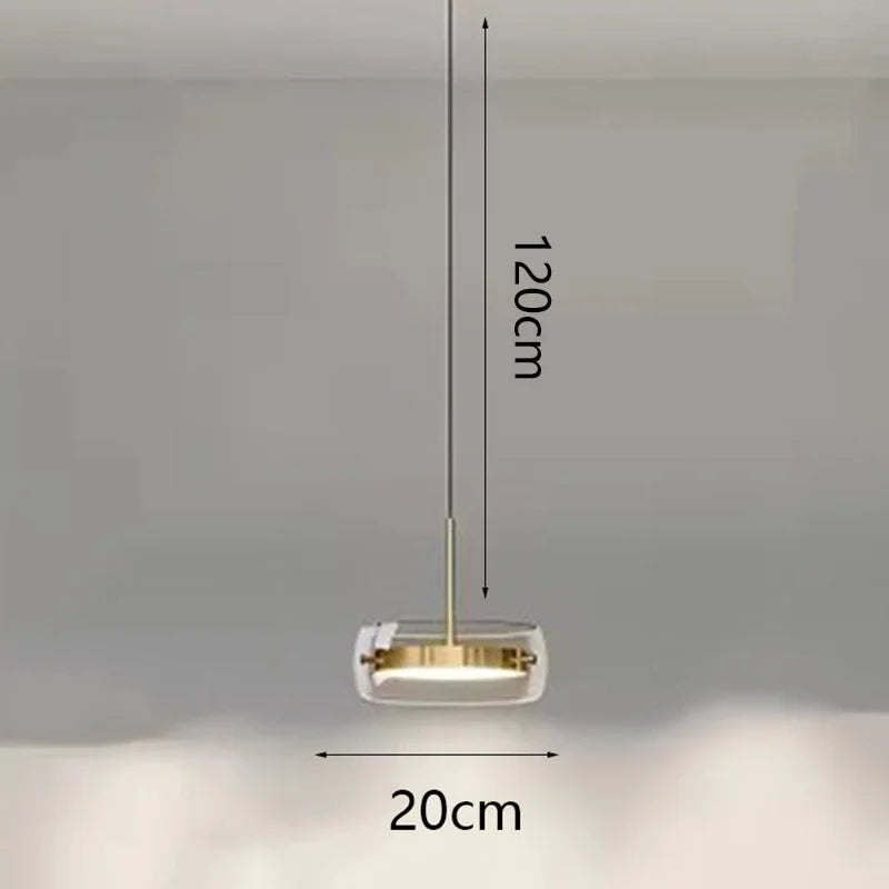 Suspension Arvéon | LED Dimmable 3000K–6000K + Télécommande | Verre Cylindrique Premium