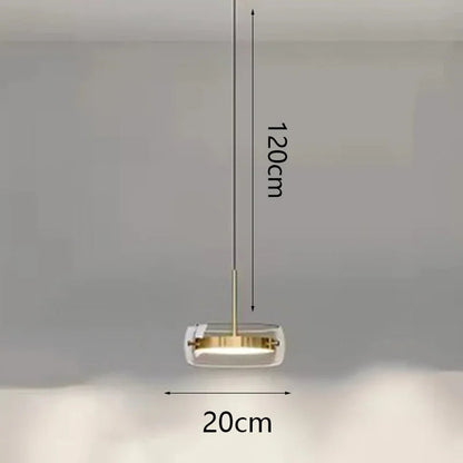 Suspension Arvéon | LED Dimmable 3000K–6000K + Télécommande | Verre Cylindrique Premium
