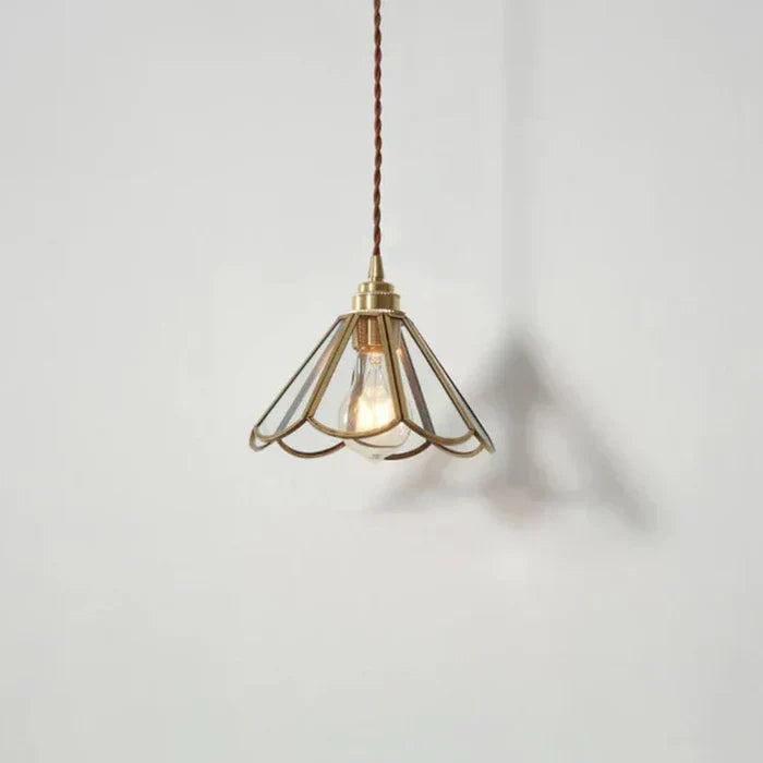 Suspension Aurmelle | LED 9W 3000K | Cuivre & Verre Esprit Nordique Vintage