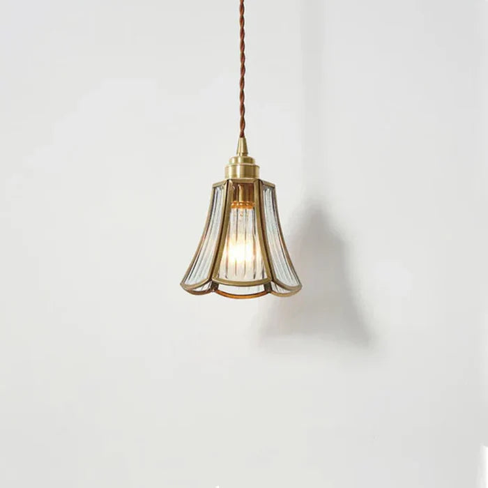 Suspension Aurmelle | LED 9W 3000K | Cuivre & Verre Esprit Nordique Vintage