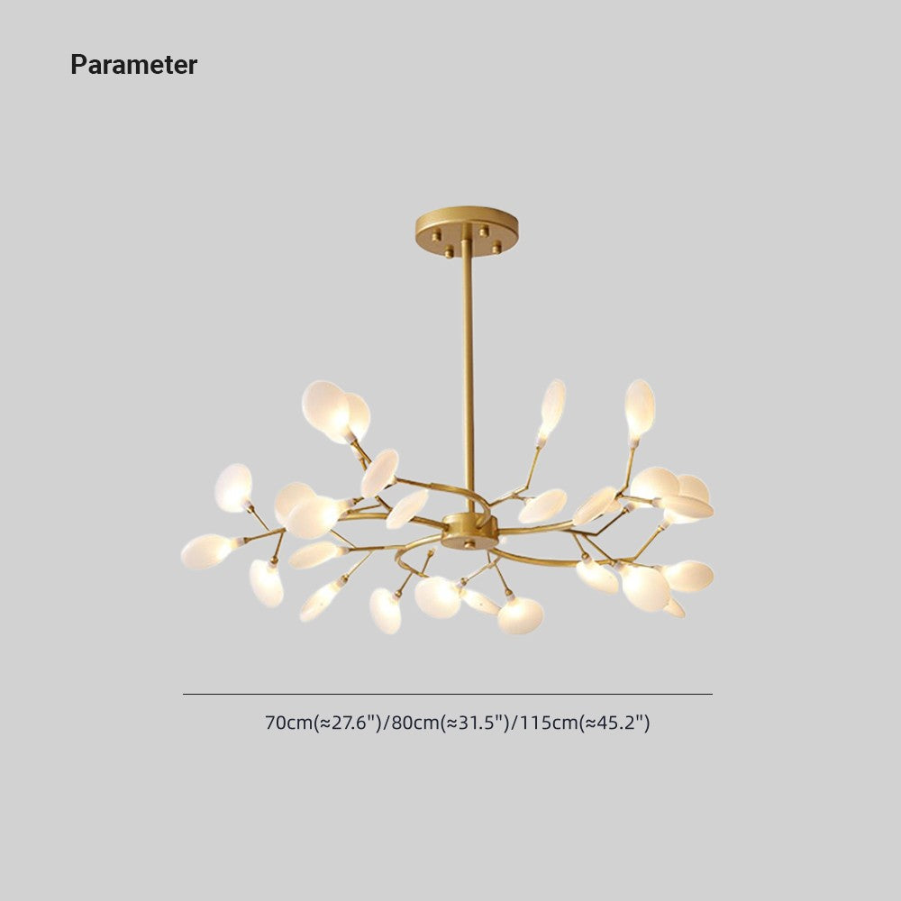 Lustre Sylvarion | 30/45/54×G4 LED Lumière Chaude | Branches Métal & Globes Verre Noir/Or