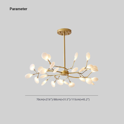 Lustre Sylvarion | 30/45/54×G4 LED Lumière Chaude | Branches Métal & Globes Verre Noir/Or