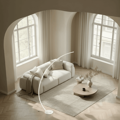 Lampadaire Arc Solvéra | LED Intégrée Dimmable | Métal & Acrylique