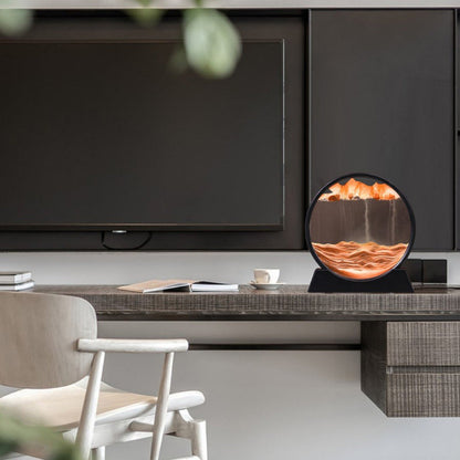 TranquilMotion Sandbild | 3D Sandkunst aus Glas zur Entspannung & Deko