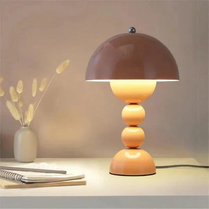FleurNord Tischlampe | Nordic LED Lampe im Macaron Stil mit Farbakzenten