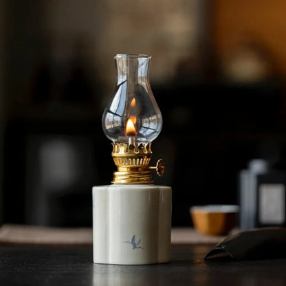 Lunara Flammenlicht | Keramik Öllampe mit regulierbarer Flamme