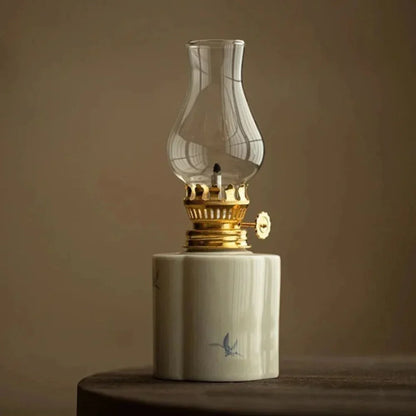 Lunara Flammenlicht | Keramik Öllampe mit regulierbarer Flamme