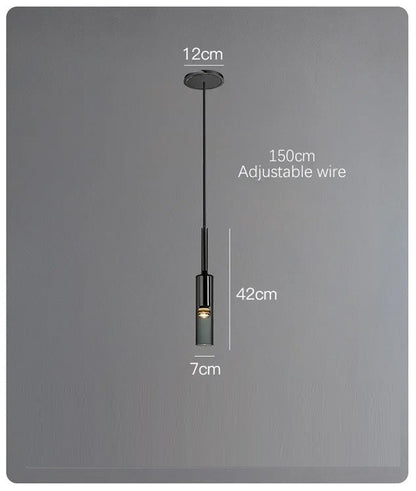 Suspension Vélaris | E27 LED Verre K9 & Laiton | Bouteille Nordique Réglable