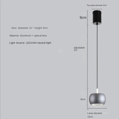 Suspension Nyrelis | LED Dimmable Câble 200 cm | Aluminium & Acrylique